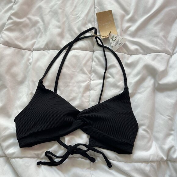 NWT Berlook Black Bikini Set Womens Medium M High Waisted Bottom Swimwear - Picture 8 of 10